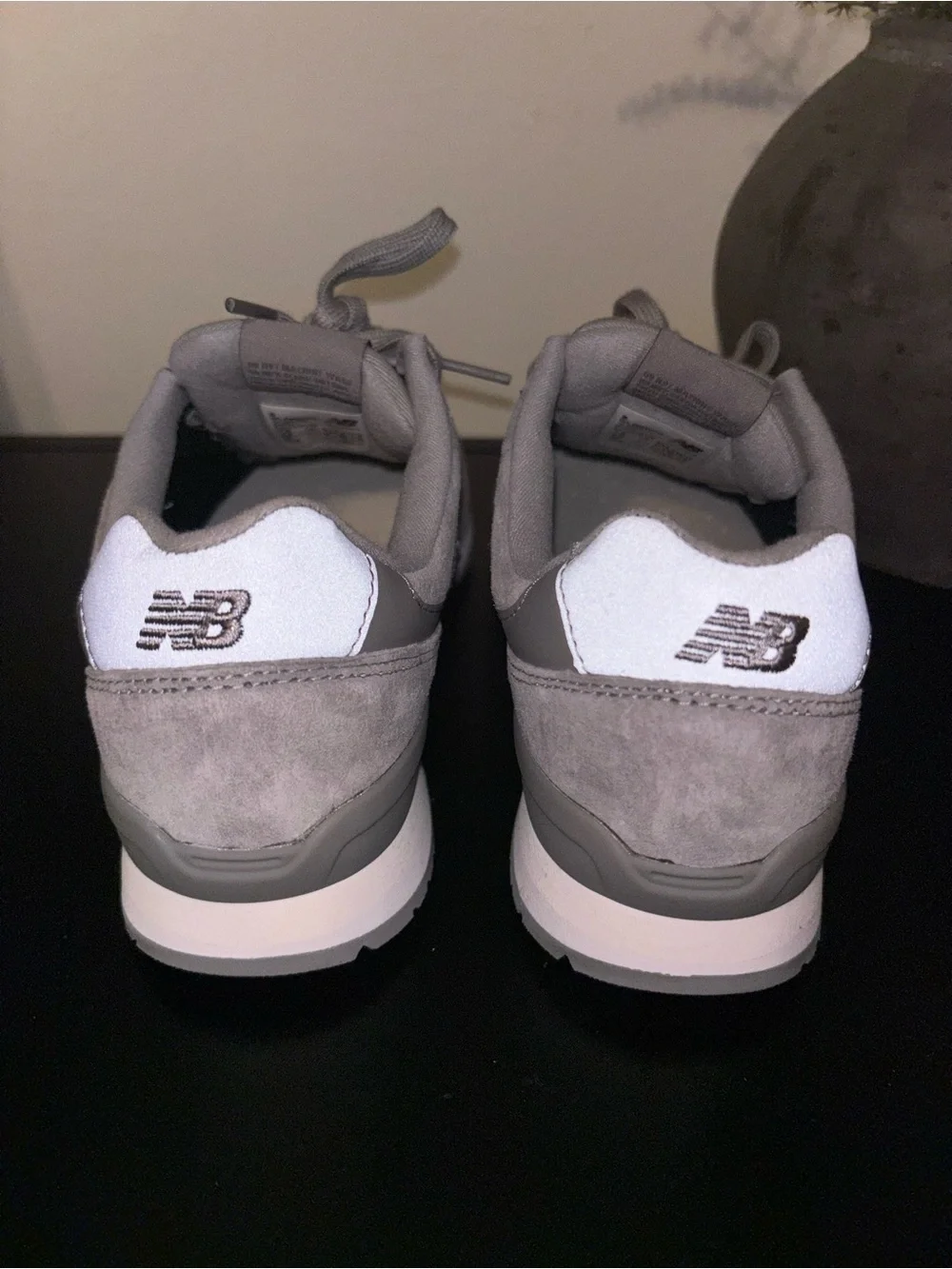 New Balance Women's Gray Suede Lace-Up Sneakers